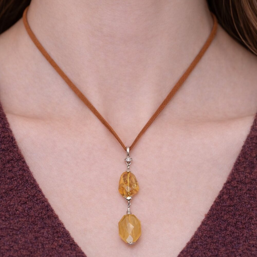 Multi-Stone Drop Necklace